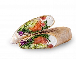 Донер Лакшери с лососем и сливочным сыром