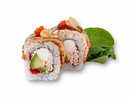 Миндальный дракон с миксом салата